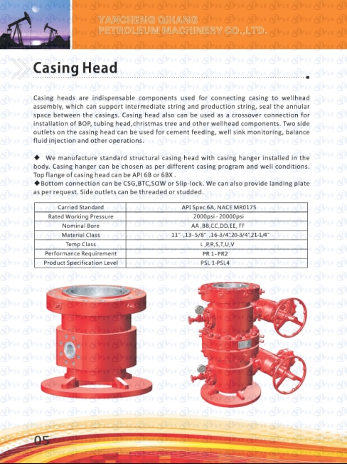 Casing head,casing spool