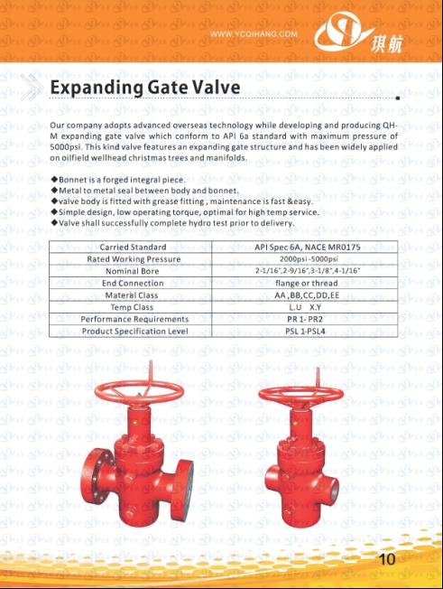 Expanding gate valve