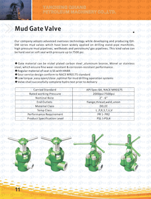 Mud gate valve