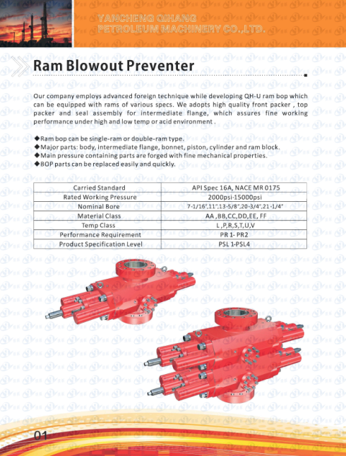 Ram blowout preventer